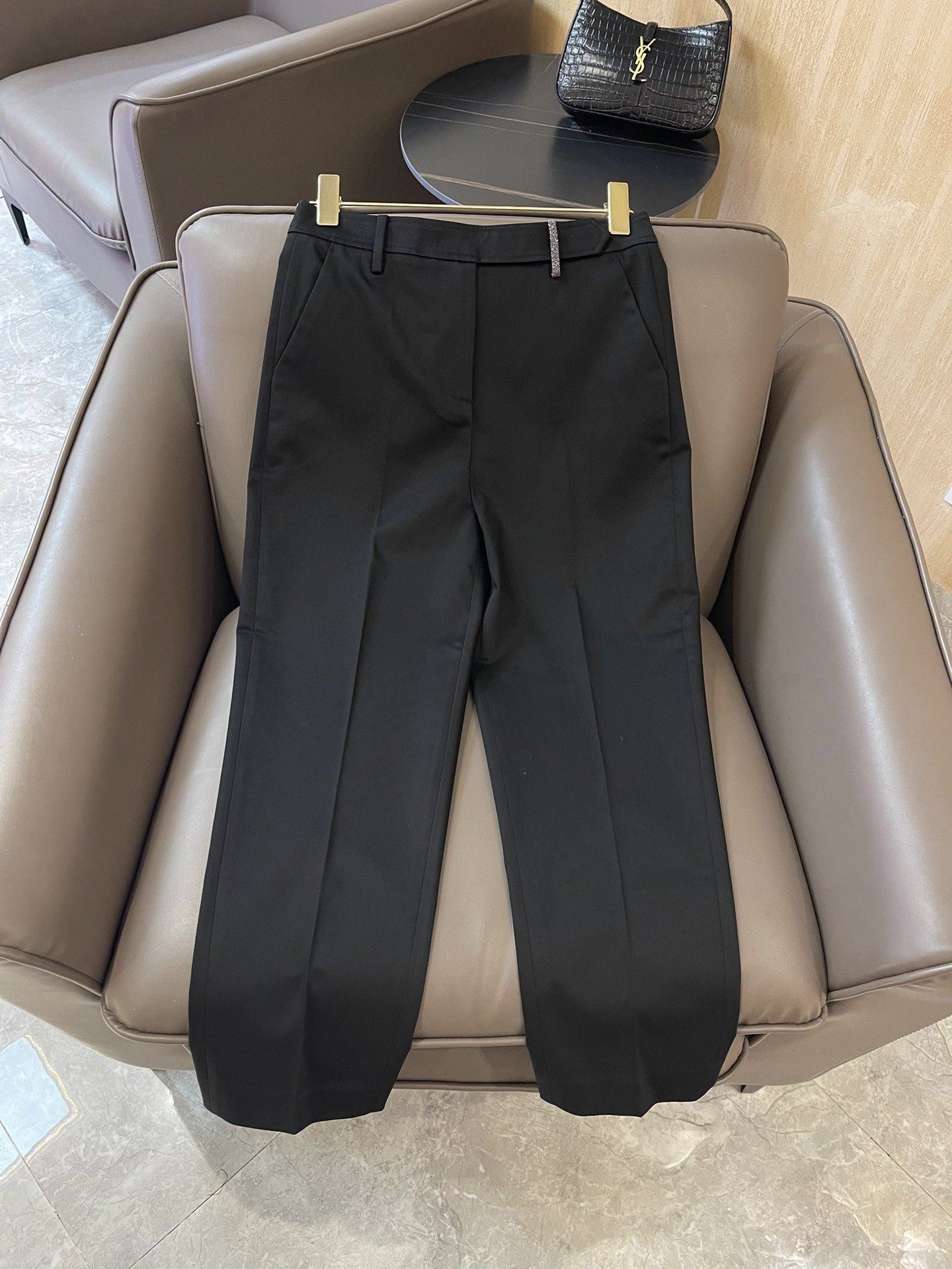 KZ914#新款裤子BC链条款️西装直筒裤杏色黑色36/38/40/42