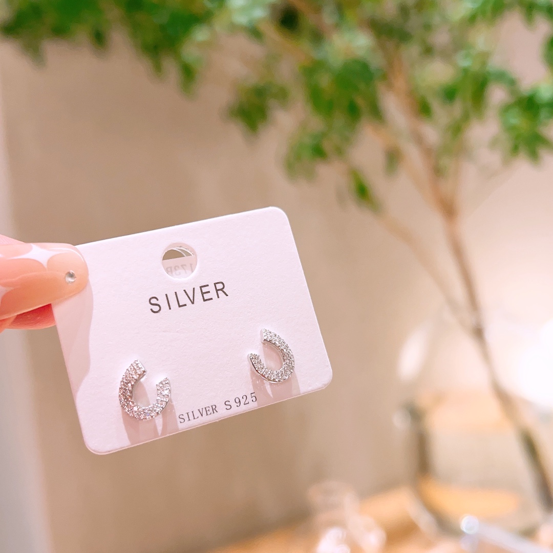 ロマンチックS925スターリングシルバーイヤリングゴールド クリスマス