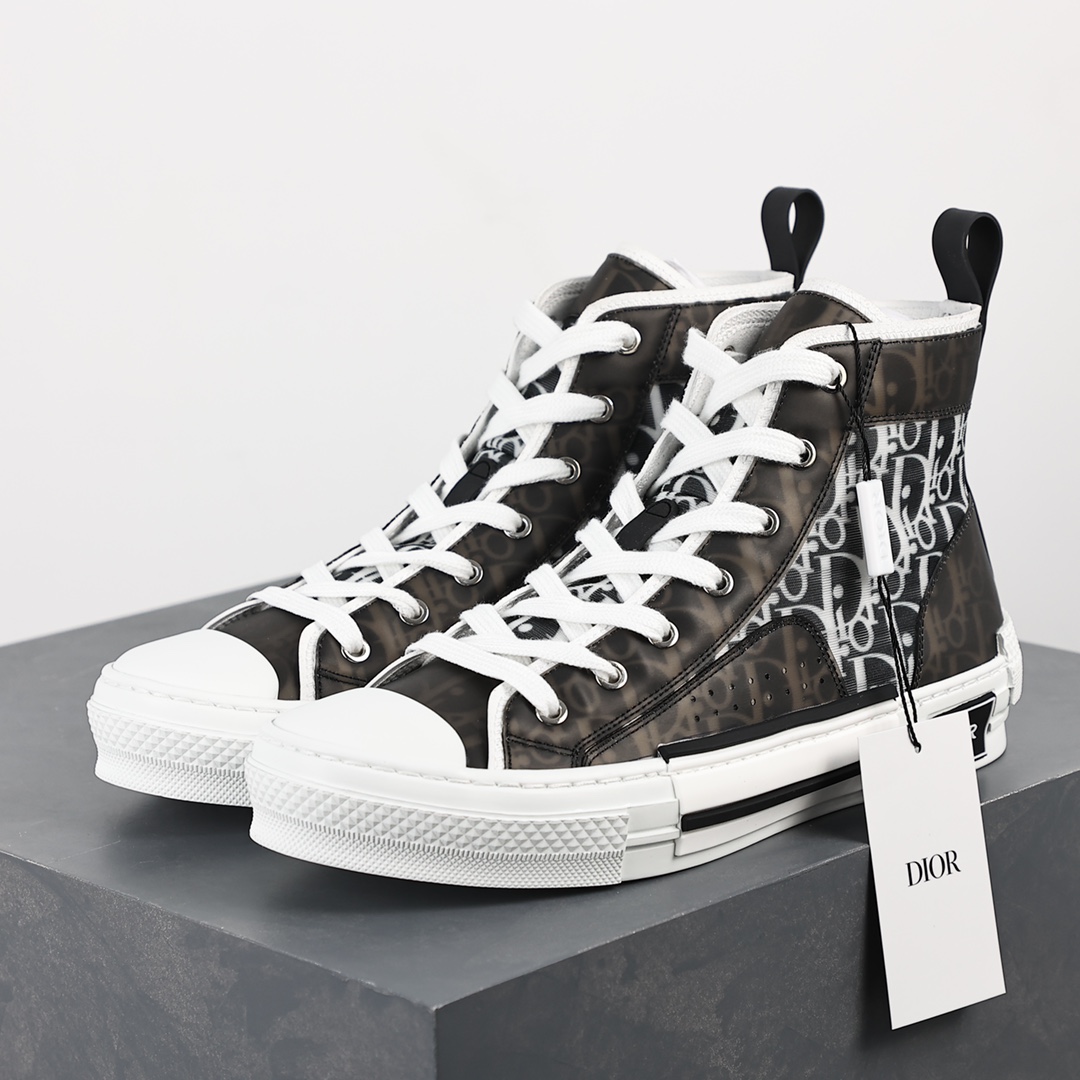 #Dior B23 Oblique High Top Sneakers Dior ”CD Ghost”