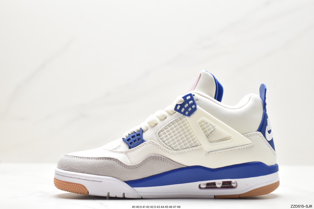 Nike Wmns Air Jordan 4 Retro GS ”Linen” Michael Jordan AJ4 mid-top retro casual sports culture basketball shoes ”White Khaki” DR5415-140