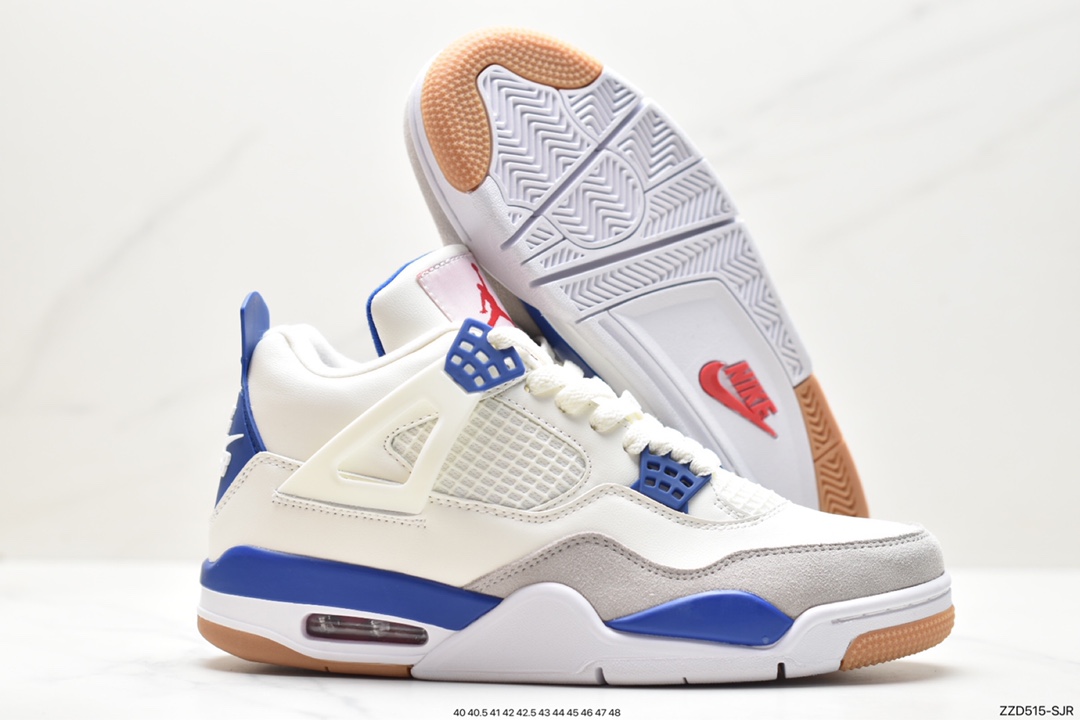 Nike Wmns Air Jordan 4 Retro GS ”Linen” Michael Jordan AJ4 mid-top retro casual sports culture basketball shoes ”White Khaki” DR5415-140