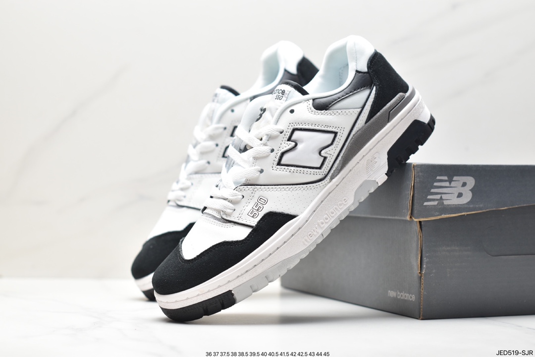 New Balance 55 series white, yellow and green New Balance leather neutral casual running shoes BB550NCA