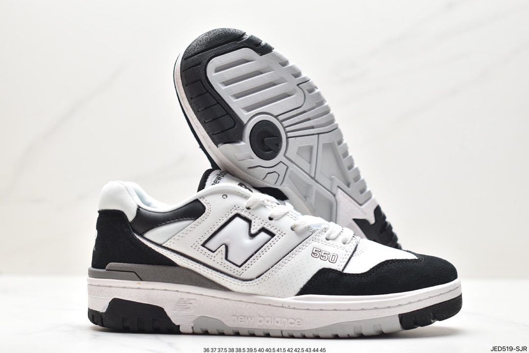 New Balance 55 series white, yellow and green New Balance leather neutral casual running shoes BB550NCA