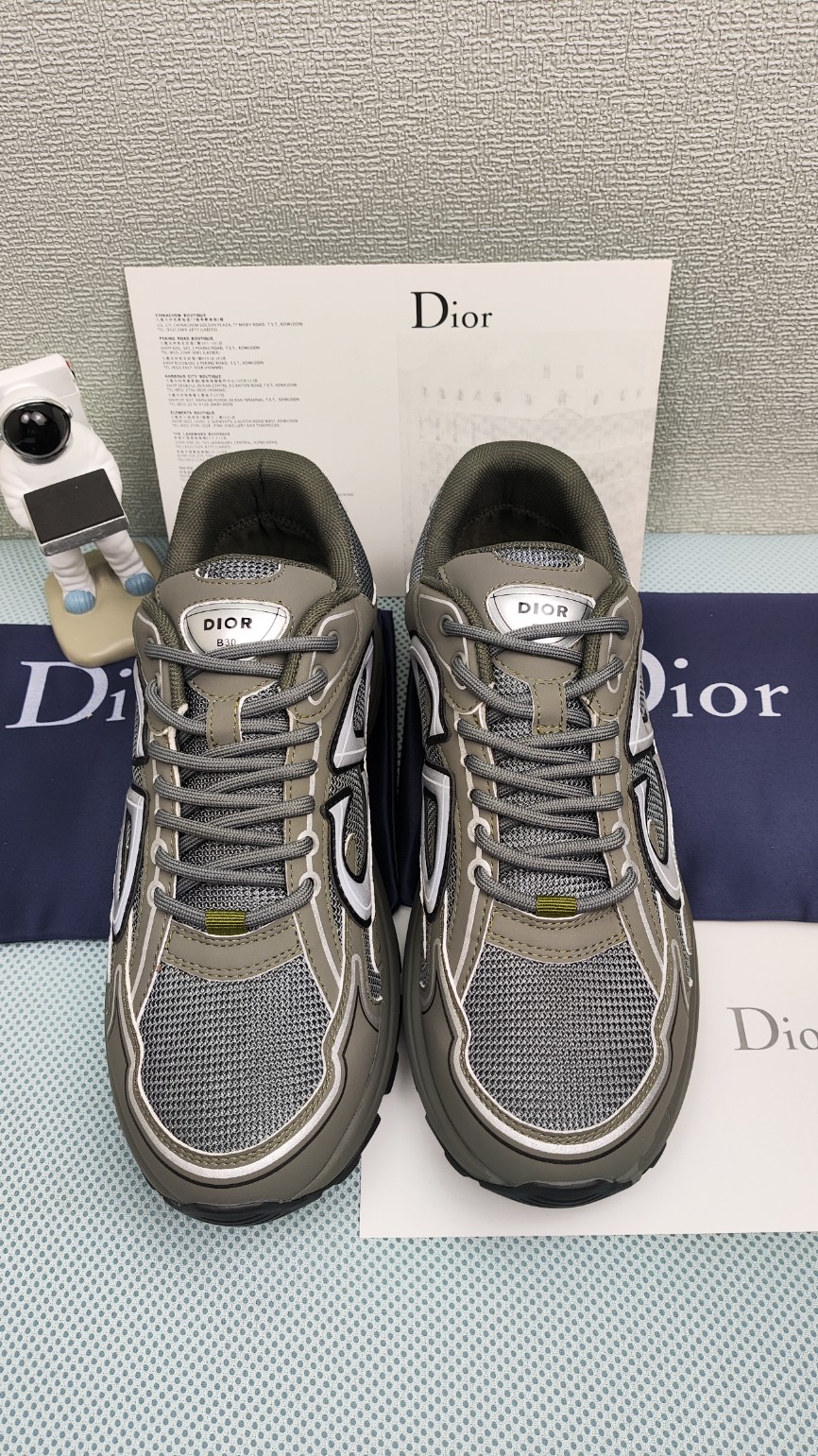 Dior Schwarz Weiß Gravur Rindsleder Gewebe Kautschuk Fashion Low Tops