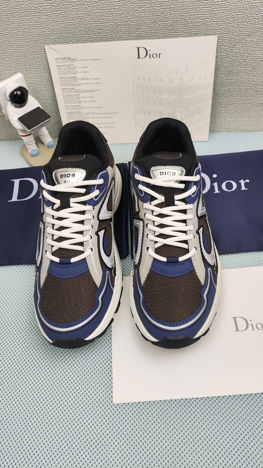 Dior Schwarz Weiß Gravur Rindsleder Gewebe Kautschuk Fashion Low Tops