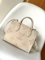 Buy Best High-Quality
 Louis Vuitton LV Onthego Bags Handbags Embroidery Empreinte​ Cowhide Fall Collection M46629