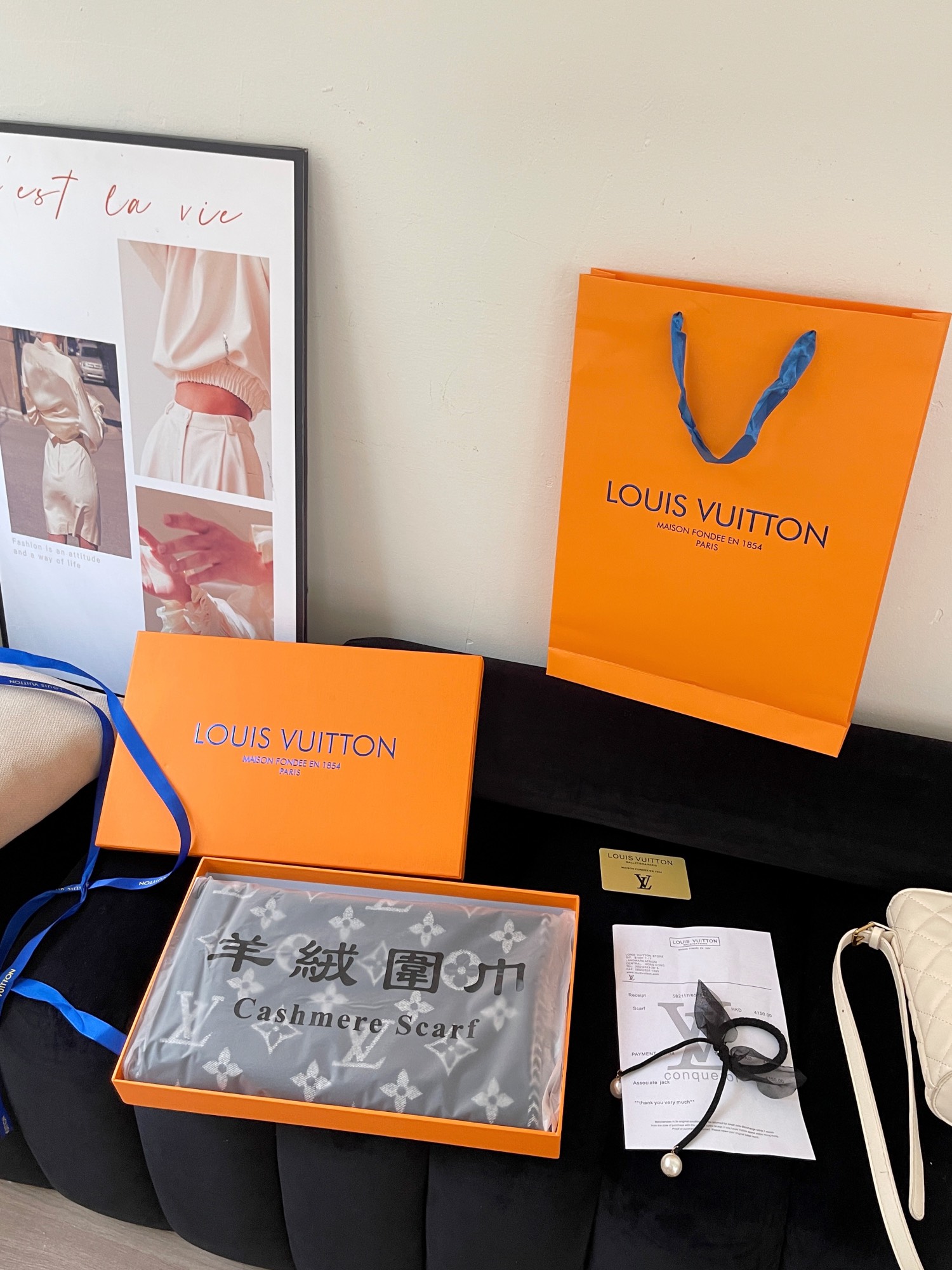 Louis Vuitton Haute Couture Silk Twill Scarf Shawl Ref.39BC898B 3