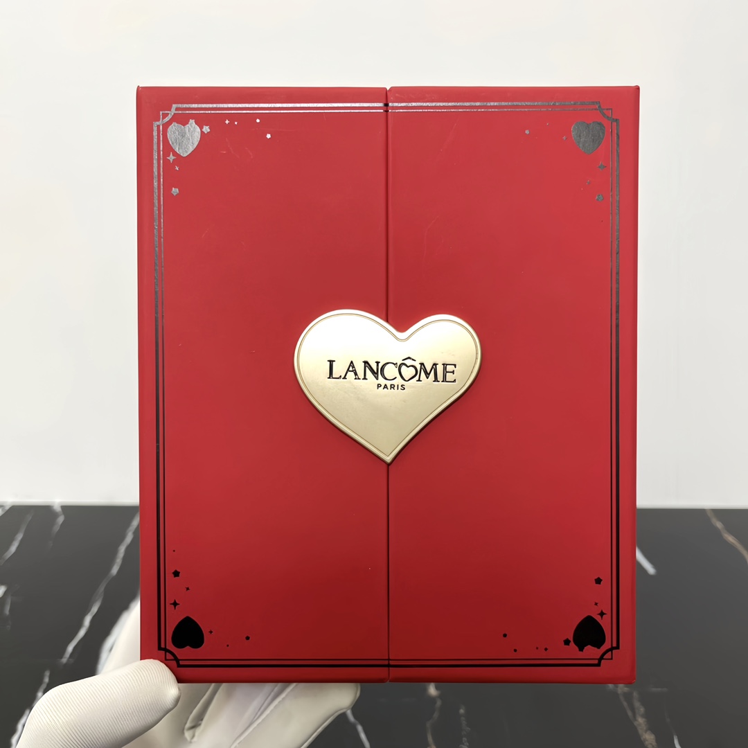 70! ¡Set de terciopelo de San Valentín de Lancôme 2 piezas con bolsa de regalo! Caja de regalo de terciopelo rojo de ed…