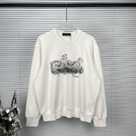 Amiri Clothing Sweatshirts Black White Printing Unisex Fashion
