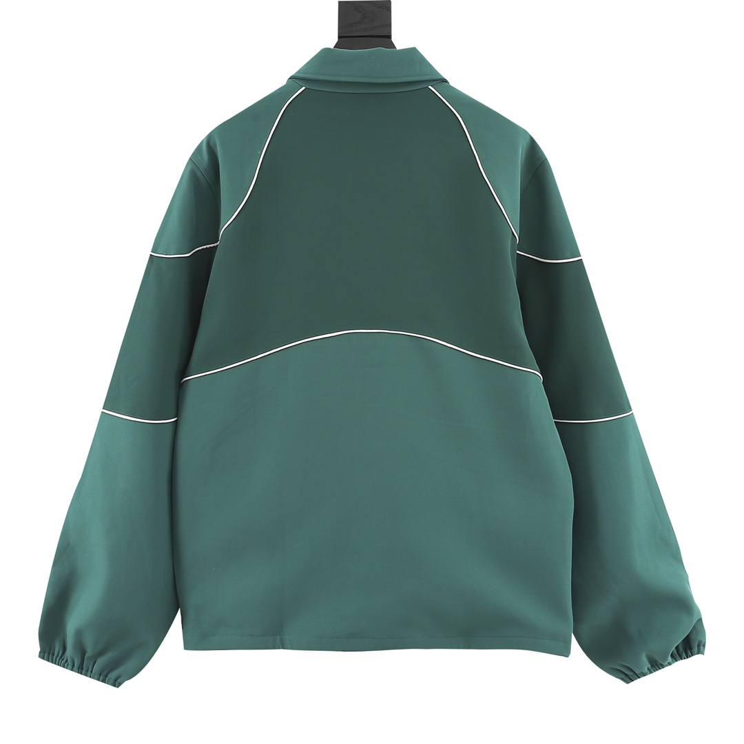 Louis Vuitton/Louis Vuitton colorblock green vintage baseball jacket