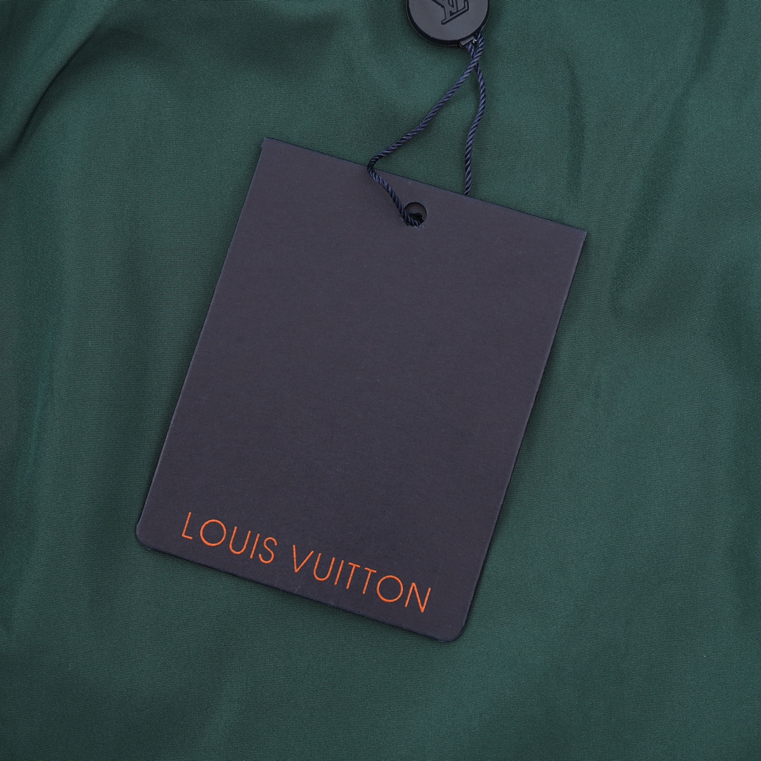 Louis Vuitton/Louis Vuitton colorblock green vintage baseball jacket