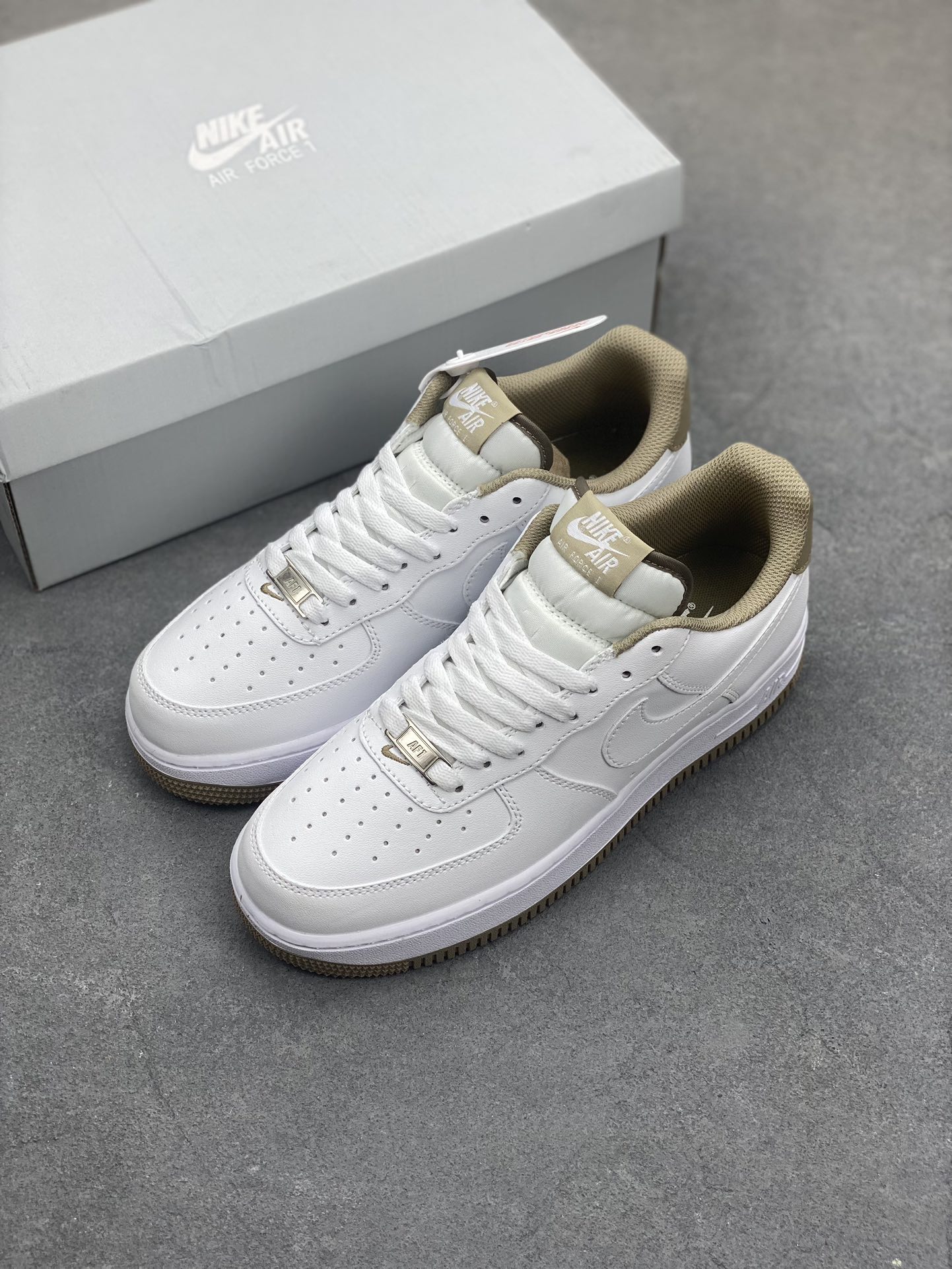 Nike Air Force 1 Low White/Tan Casual Sneakers - Style & Comfort Combined 9 i1692388179 9587 7