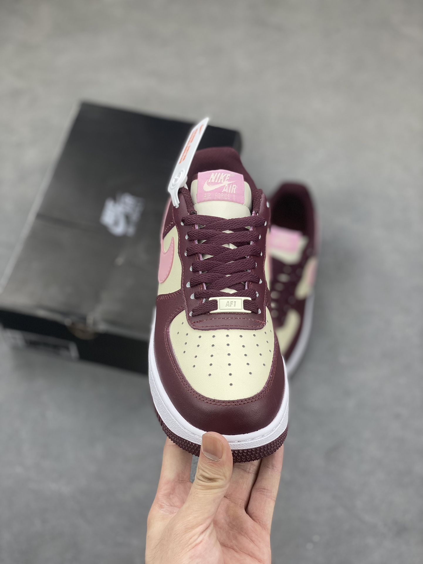 Nike Air Force 1 Low Sneakers - Burgundy/Pink Colorway - All Sizes Available 3 i1692388260 6370 1