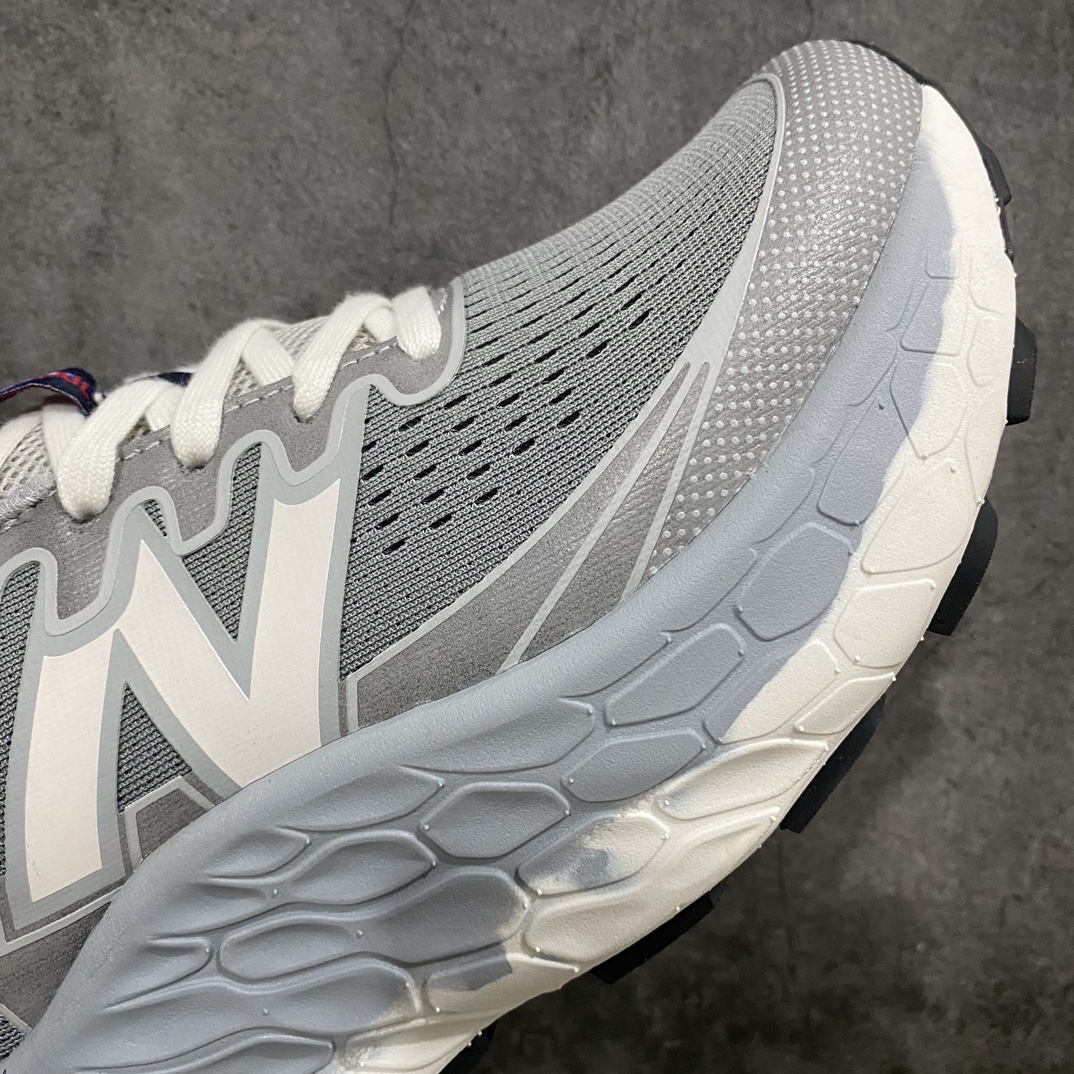 【】New Balance NB Fresh Foam Mroe Trail V3 Thick-soled Cross-country Running Shoes Silver Gray MTMORNM1