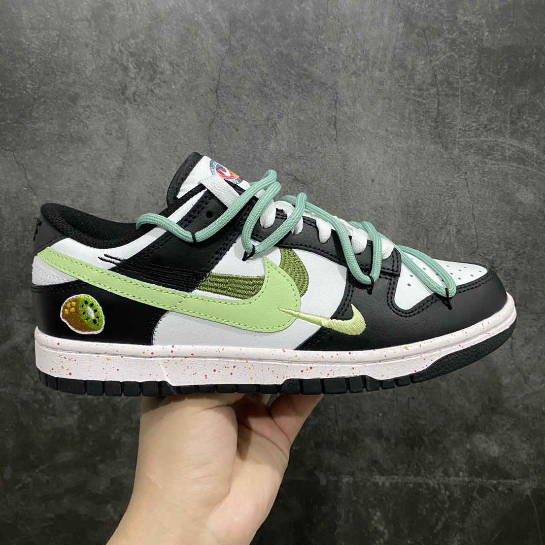 【CS版本】NK Dunk Low Multi-Color Swoosh SB低帮解构绑带活力三勾 黑白绿 猕猴桃 奇异梦境 FD4623-131