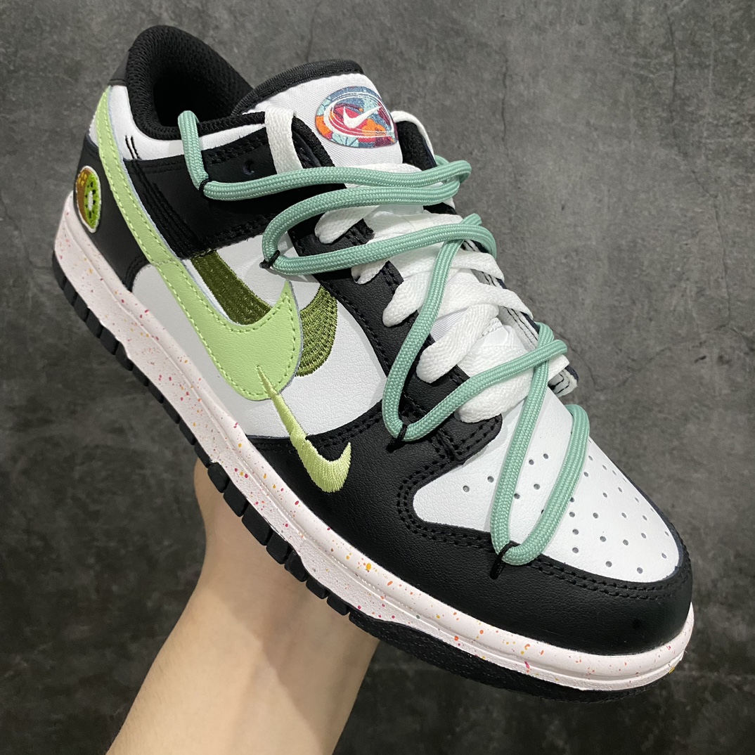 【CS版本】NK Dunk Low Multi-Color Swoosh SB低帮解构绑带活力三勾 黑白绿 猕猴桃 奇异梦境 FD4623-131