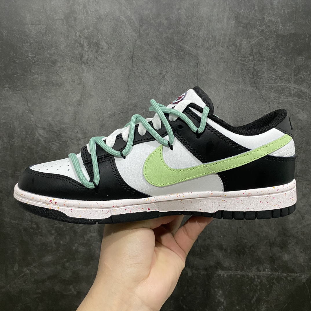 【CS版本】NK Dunk Low Multi-Color Swoosh SB低帮解构绑带活力三勾 黑白绿 猕猴桃 奇异梦境 FD4623-131