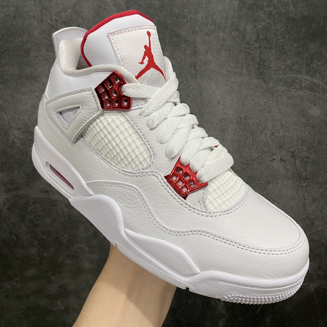 图片[3]-【老DT版本】Air Jordan 4 Retro 白红金属扣CT8527-112n大厂出品 市场最强版本 完美清洁度n最高工艺复刻 原装无色差修正 全头层制作n原楦原纸板开发 纯正四代版型n原底真实气垫 回弹反馈充足n完美鞋楦打造 市面最高工艺独家外贸鬼佬48大码 尺码：40-48.5-莆田鞋批发中心