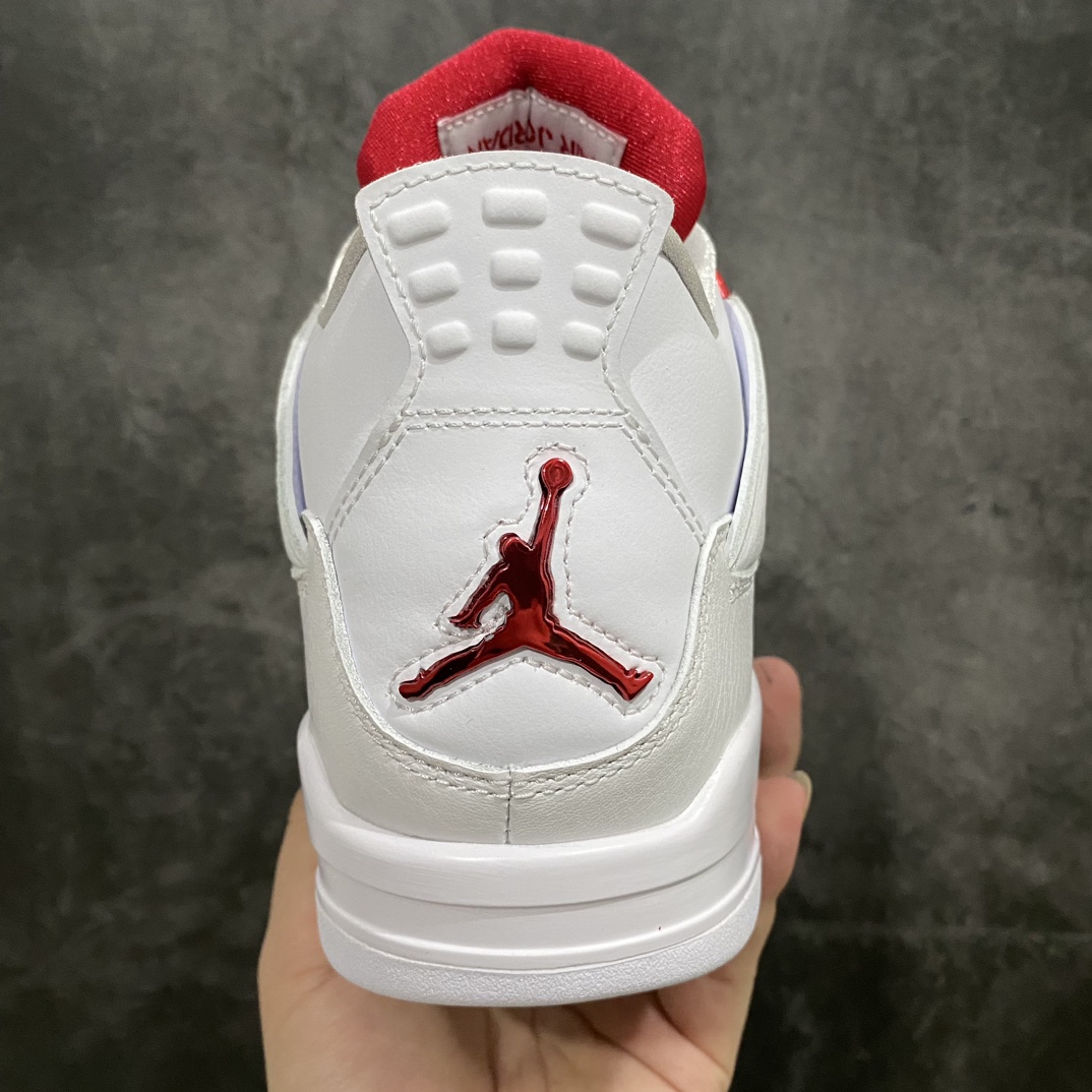 图片[4]-【老DT版本】Air Jordan 4 Retro 白红金属扣CT8527-112n大厂出品 市场最强版本 完美清洁度n最高工艺复刻 原装无色差修正 全头层制作n原楦原纸板开发 纯正四代版型n原底真实气垫 回弹反馈充足n完美鞋楦打造 市面最高工艺独家外贸鬼佬48大码 尺码：40-48.5-莆田鞋批发中心