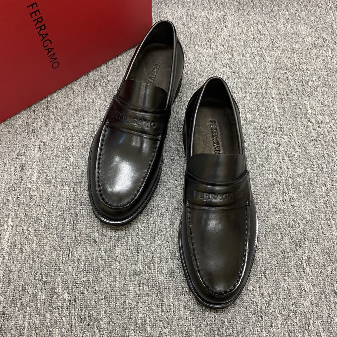 Ferragamo Style Leather Men's Shoes Lookbook Reference image 2