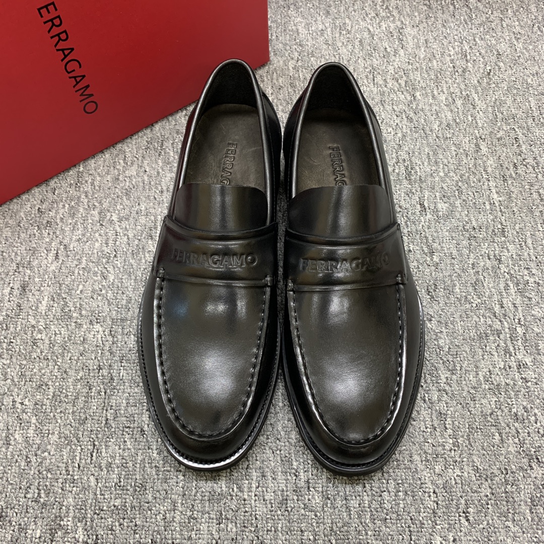 Ferragamo Style Leather Men's Shoes Lookbook Reference image 1