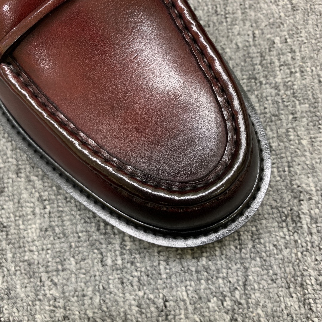Salvatore Ferragamo Men's Leather Loafers Round Toe Thick Sole Size 39-44 9 i1692398103 2043 7