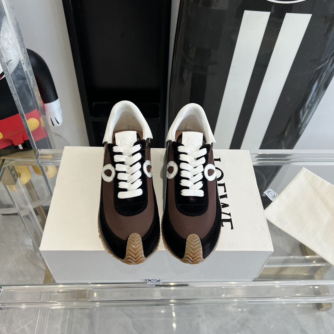 Loewe Skateboard Shoes High Quality 1:1 Replica
 White Splicing Unisex Chamois Cowhide Spring Collection