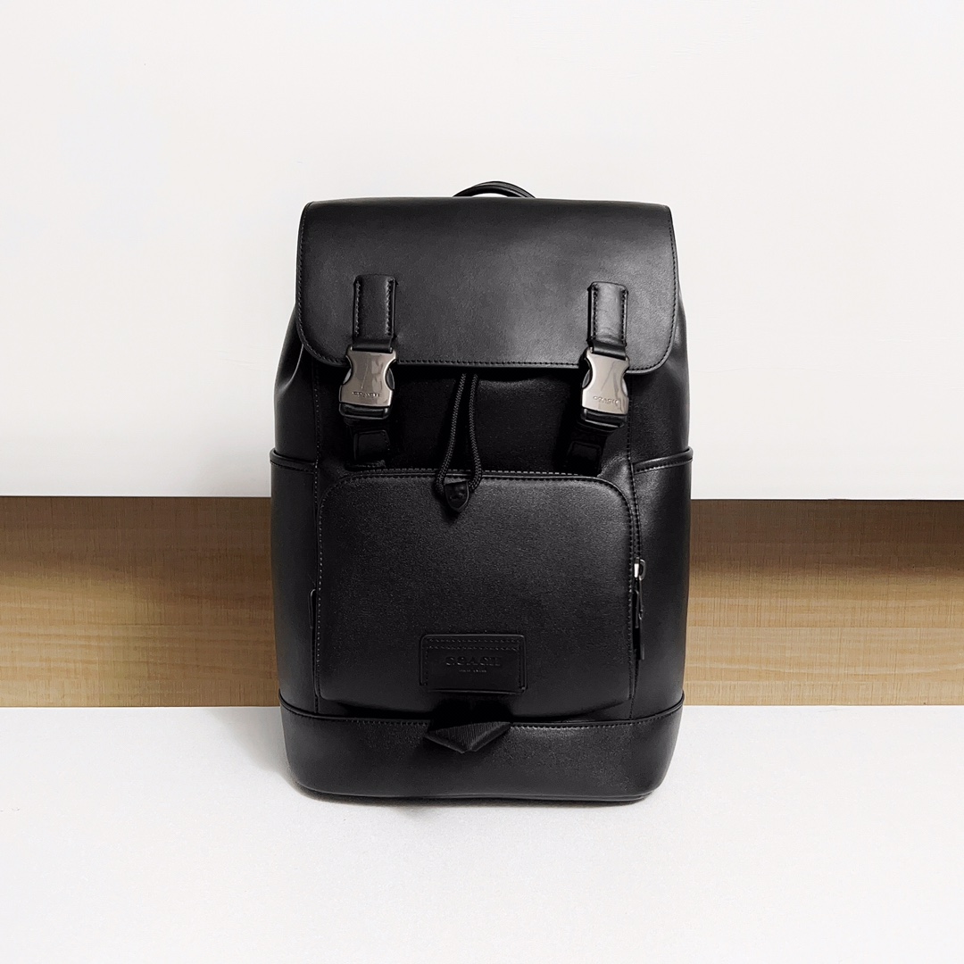 Coach Coach新款Tracker系列男士双肩包C2710拼接平滑小牛皮 顶部翻盖+设计