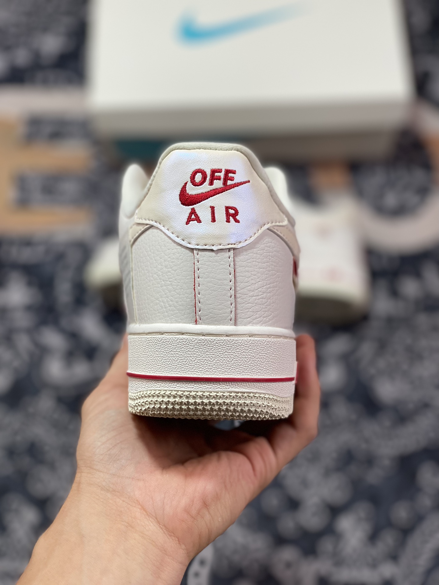 NIke Air Force 1 '07 Low ”OFF WHITE Joint--3M Beige Red Hook” Air Force One PF9055-767