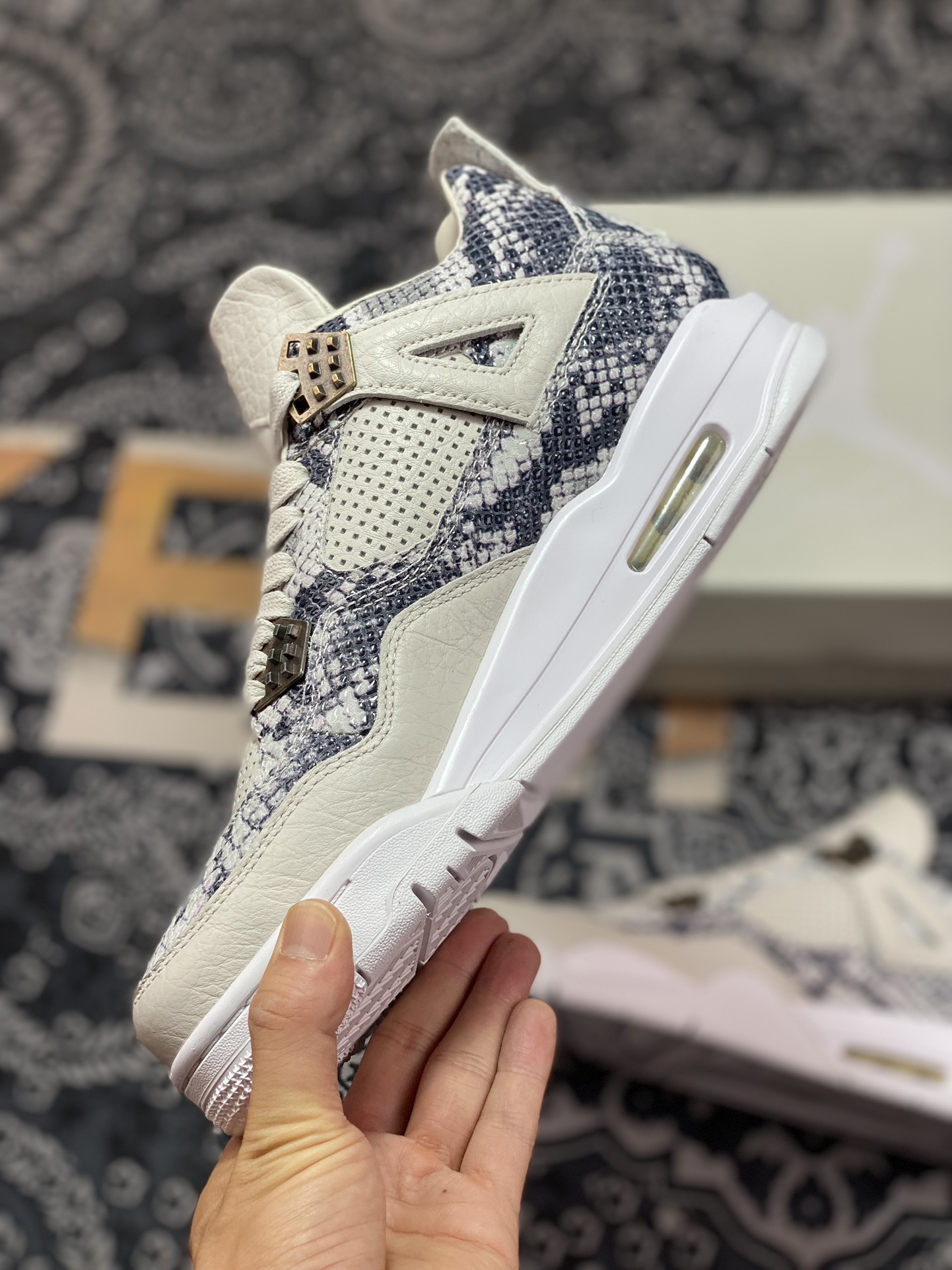 Air Jordan 4 ” Sneakeskin ” AJ4乔4 文化篮球鞋 819139-030