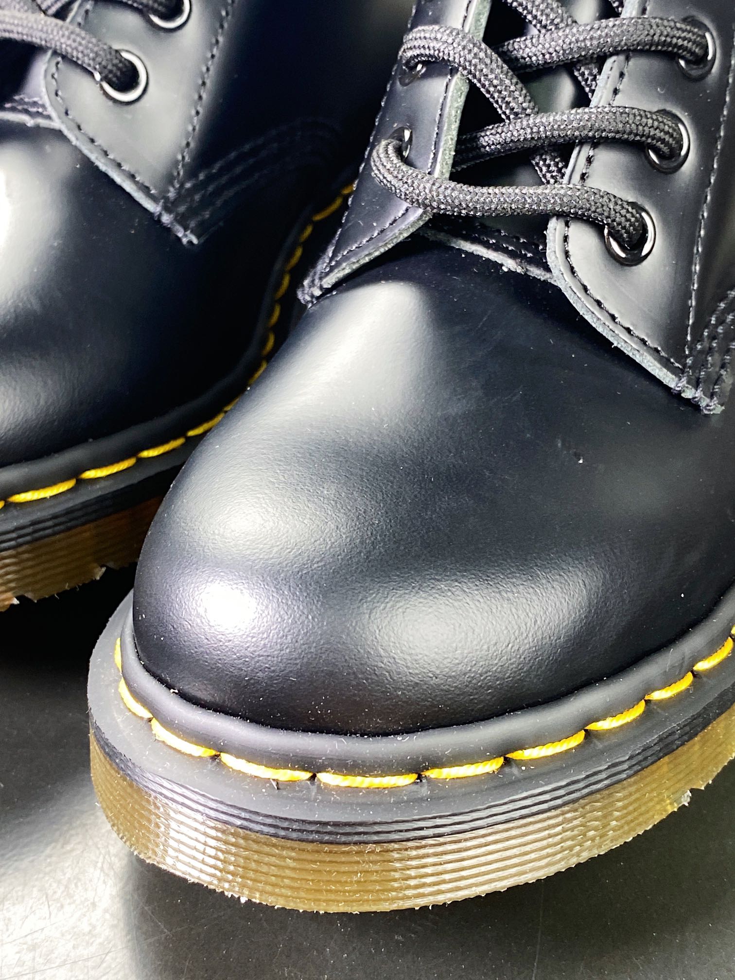 Dr. Martens Bex 8-Eye Boot 1460 High Top Series Retro Eight-hole Lace-up Full Leather Work Martin Boots ”Glossy Hard Black Leather”