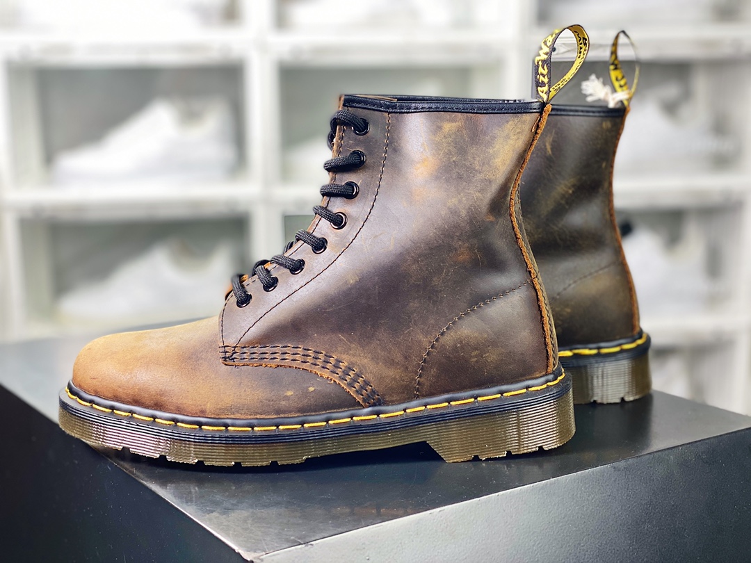 Dr. Martens Bex 8-Eye Boot 1460 High Top Series Martin Boots ”Dark Brown Crazy Horse Hard Leather” R11822202