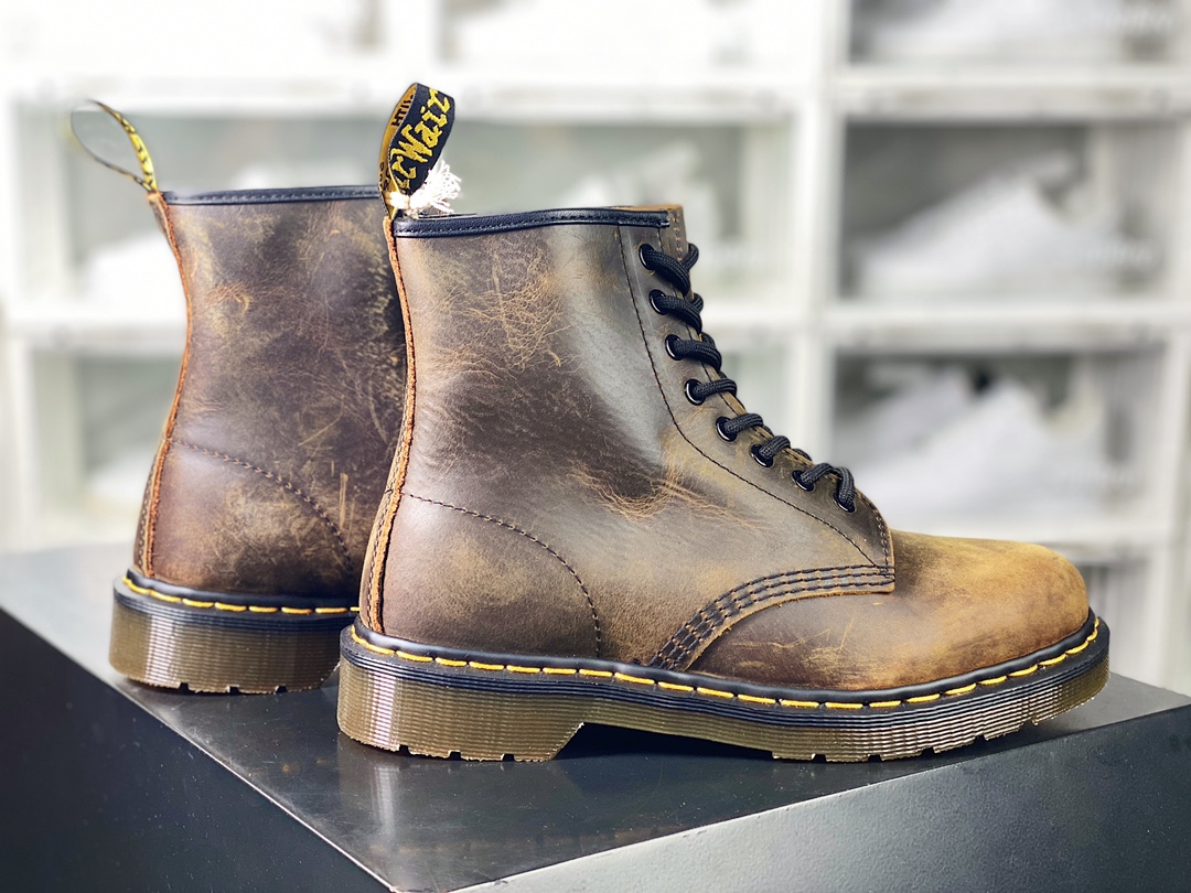 Dr. Martens Bex 8-Eye Boot 1460 High Top Series Martin Boots ”Dark Brown Crazy Horse Hard Leather” R11822202