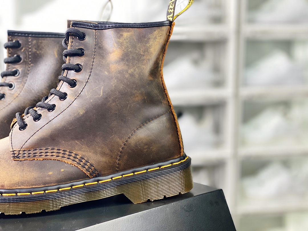 Dr. Martens Bex 8-Eye Boot 1460 High Top Series Martin Boots ”Dark Brown Crazy Horse Hard Leather” R11822202