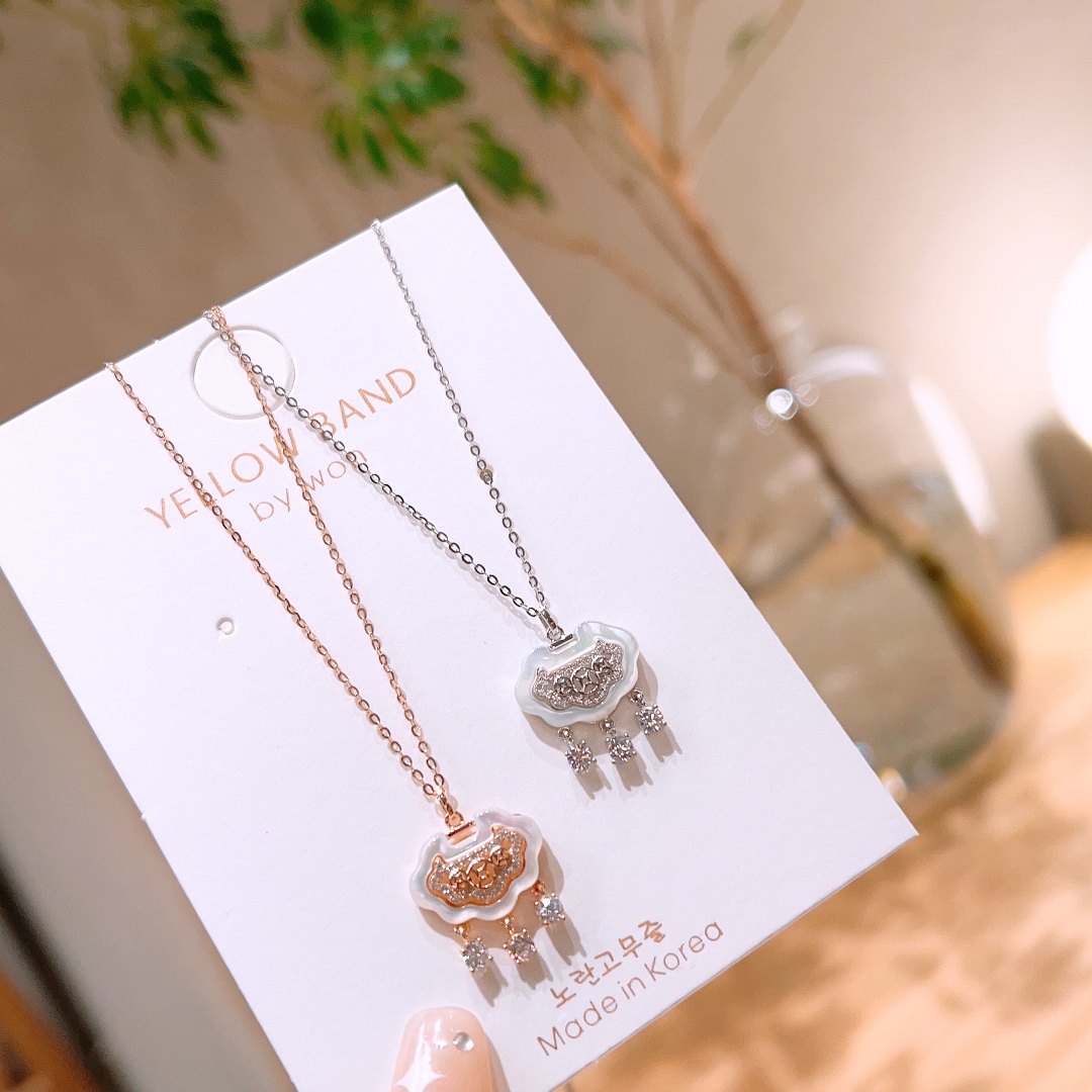 甘いニッケル無添加銀ネックレスゴールド 新築祝い