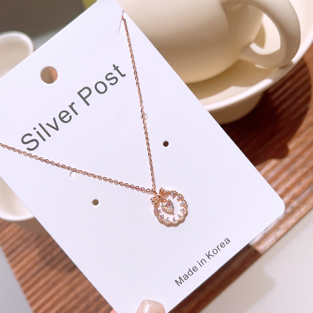 Fine Silver Necklace Unique Mother's Day Gold