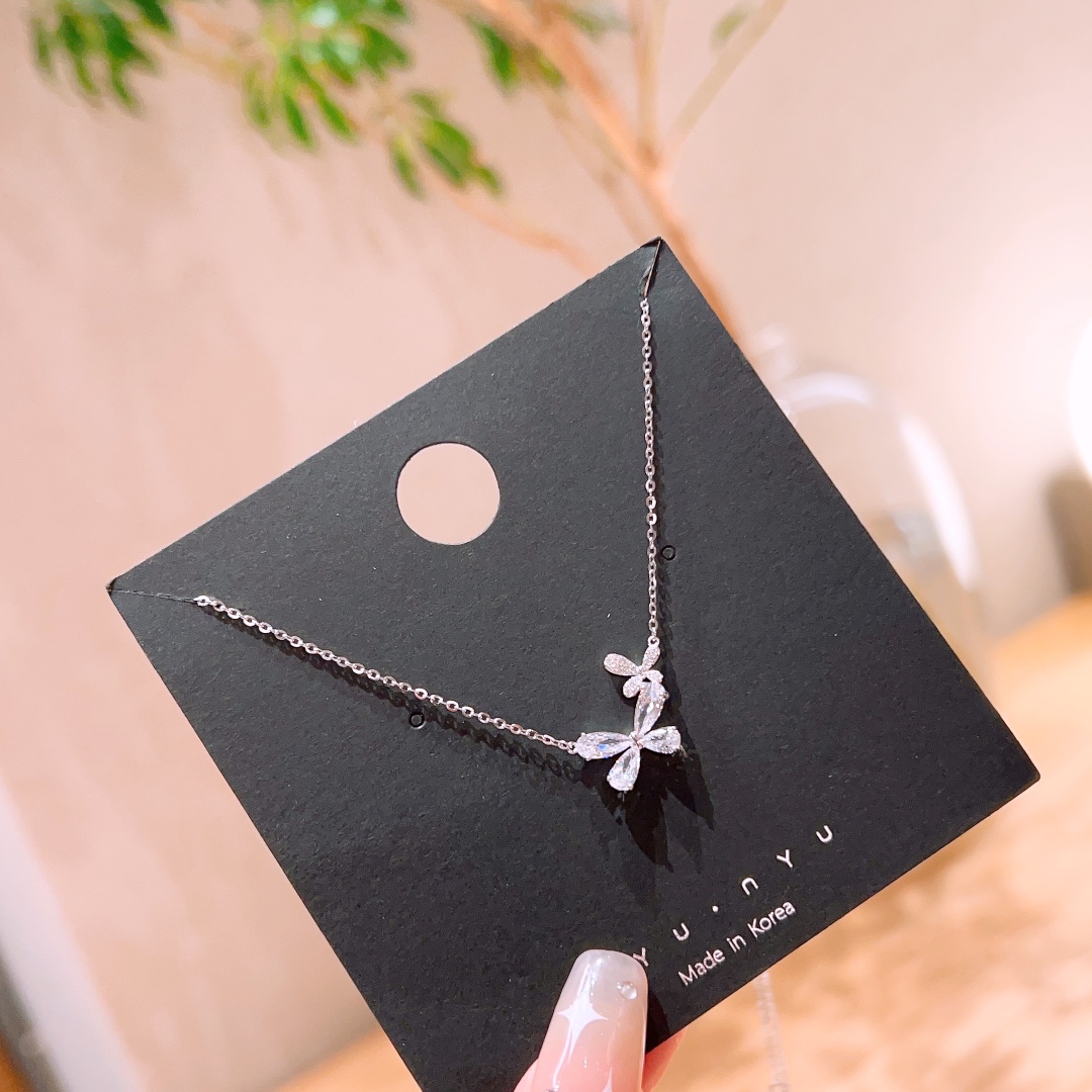 ミニマリスト純銀ネックレスシルバー クリスマス