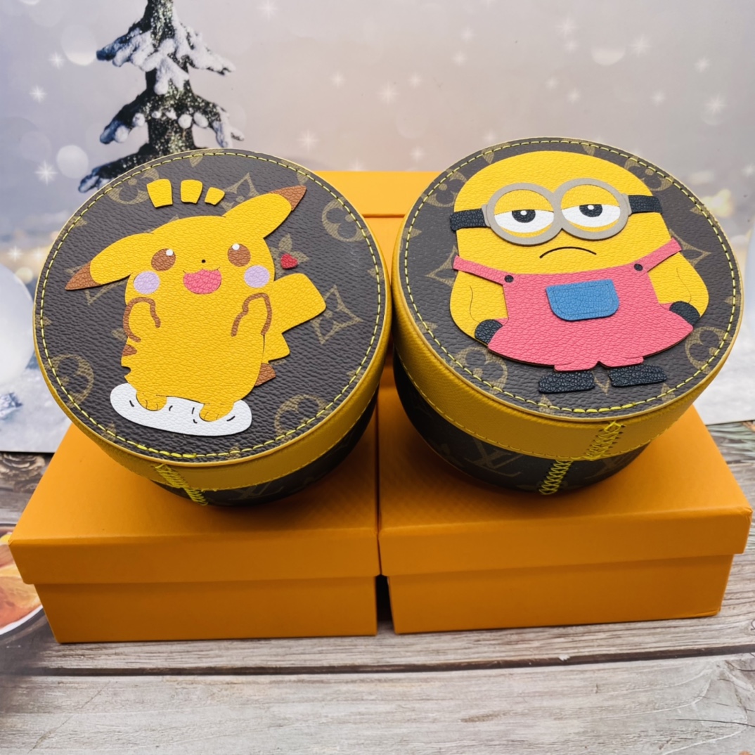 Pikachu leather pencil case, front view