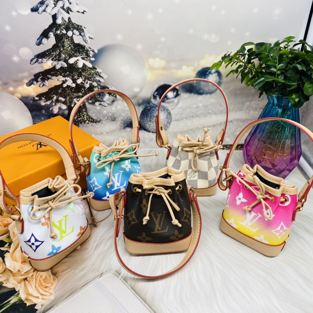 Designer mini handbag, side view