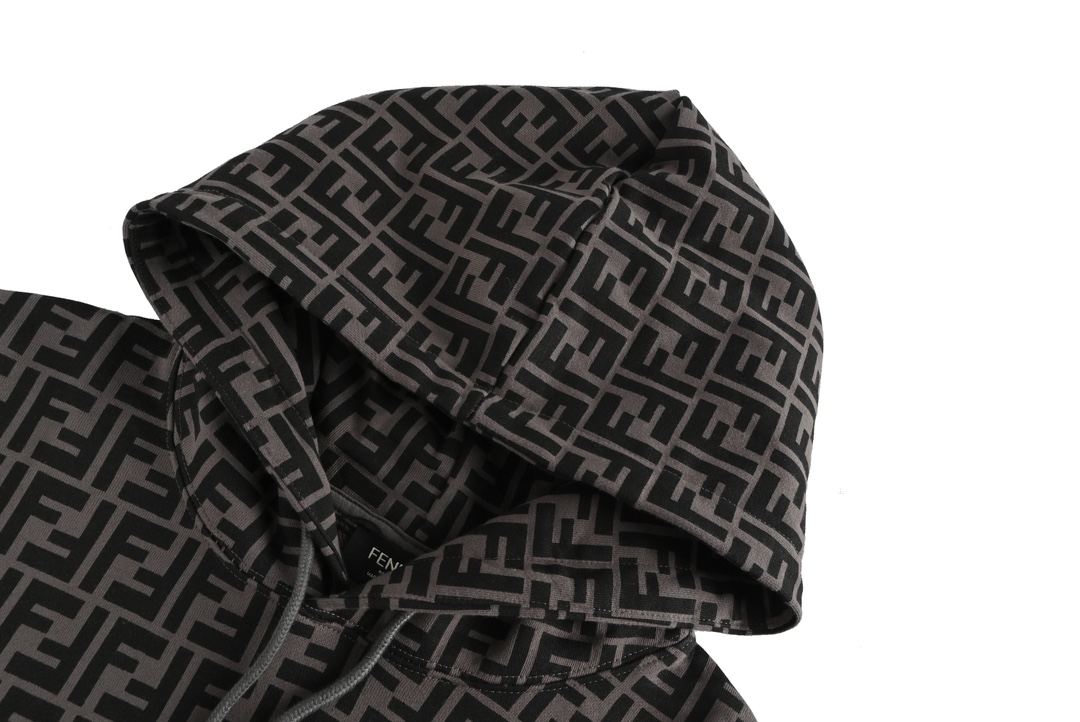 FENDI芬迪 老花LOGO满印FF拼色连帽卫衣-Chinese UA Cheap High Quatity Brand Clothes Bags handbags Sneakers wholesale wholesaler seller from China Factory suppliers Fashion Clothing Shoes best Quality Beautiful Price FENDI芬迪 老花LOGO满印FF拼色连帽卫衣