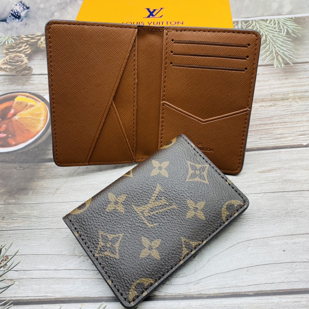 Close-up of leather card holder texture