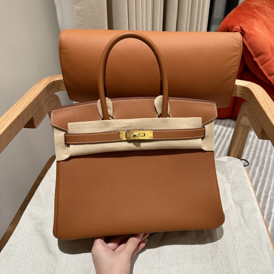 Hermès Birkin30cm, ck37/Gold, togo, gold, all handmade!!
