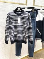 Dior Clothing Knit Sweater Sweatshirts Embroidery Knitting Fall Collection Fashion