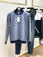 Dior Clothing Knit Sweater Sweatshirts Embroidery Knitting Fall Collection Fashion