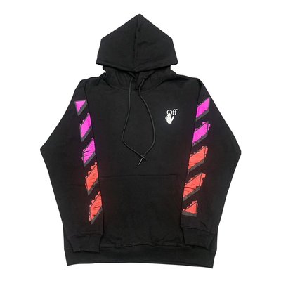 The Best Off-White Clothing Hoodies Black Doodle Orange Purple White Printing Unisex Cotton Hooded Top