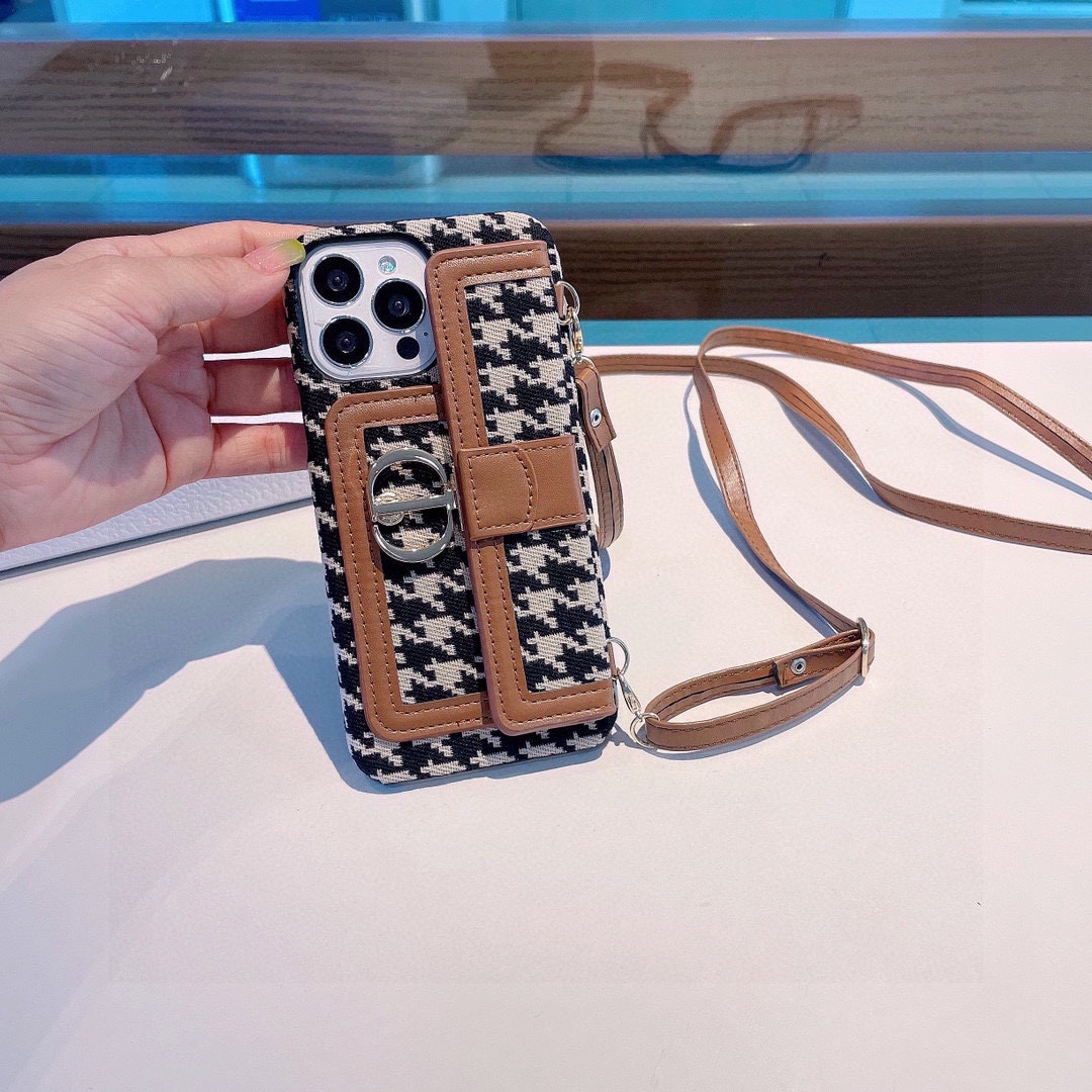 Dior迪奥千鸟格斜挎卡包手机壳型号为了不出现报错型号请打开本机查看手机设置显示的型号️️️iPhone