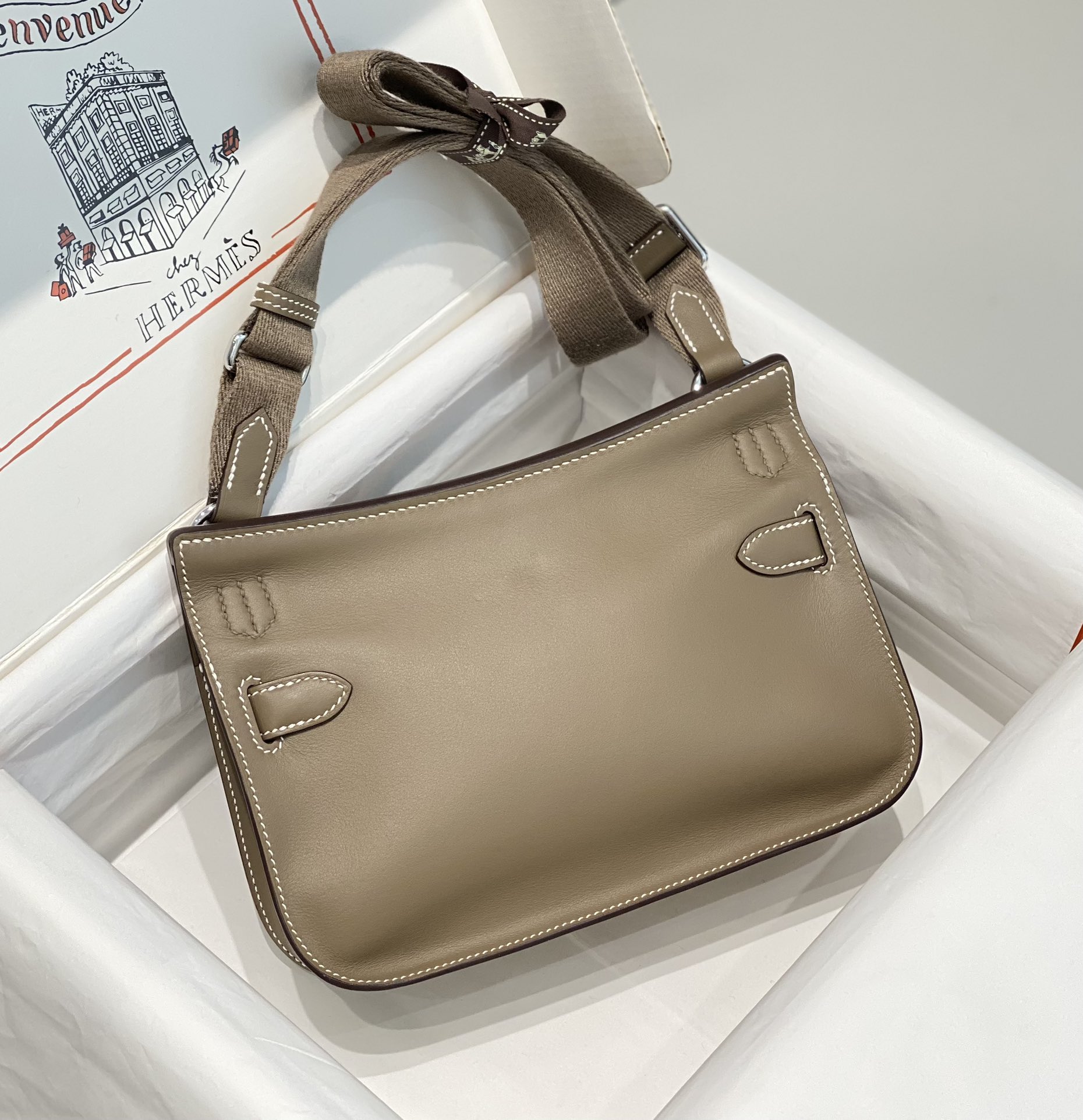 爱马仕 Hermès 高定典藏经典高奢皮具手袋托特包斜挎包女包 #6DC701D3 2