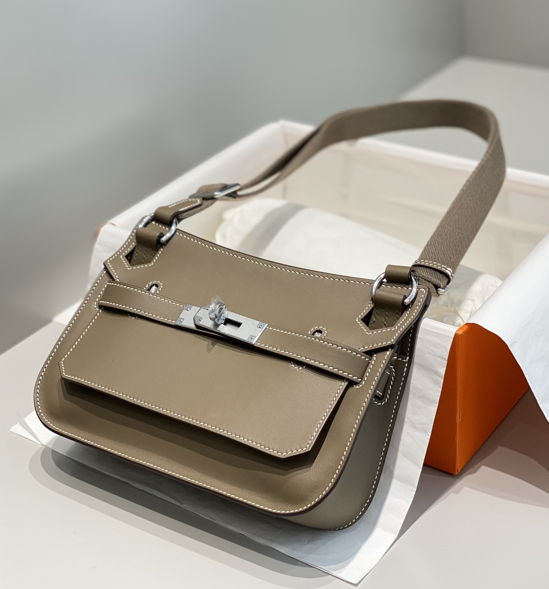 爱马仕 Hermès 高定典藏经典高奢皮具手袋托特包斜挎包女包 #6DC701D3 3