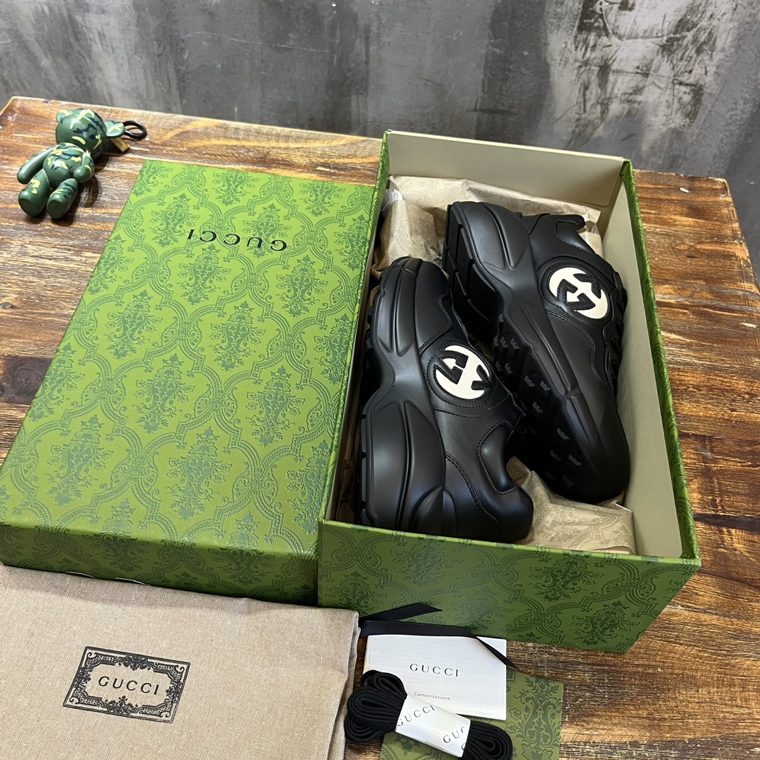 Gucci 2022新配色 莞产 代购渠道版本 Gucci Rhyton Vintage Trainer Sneaker