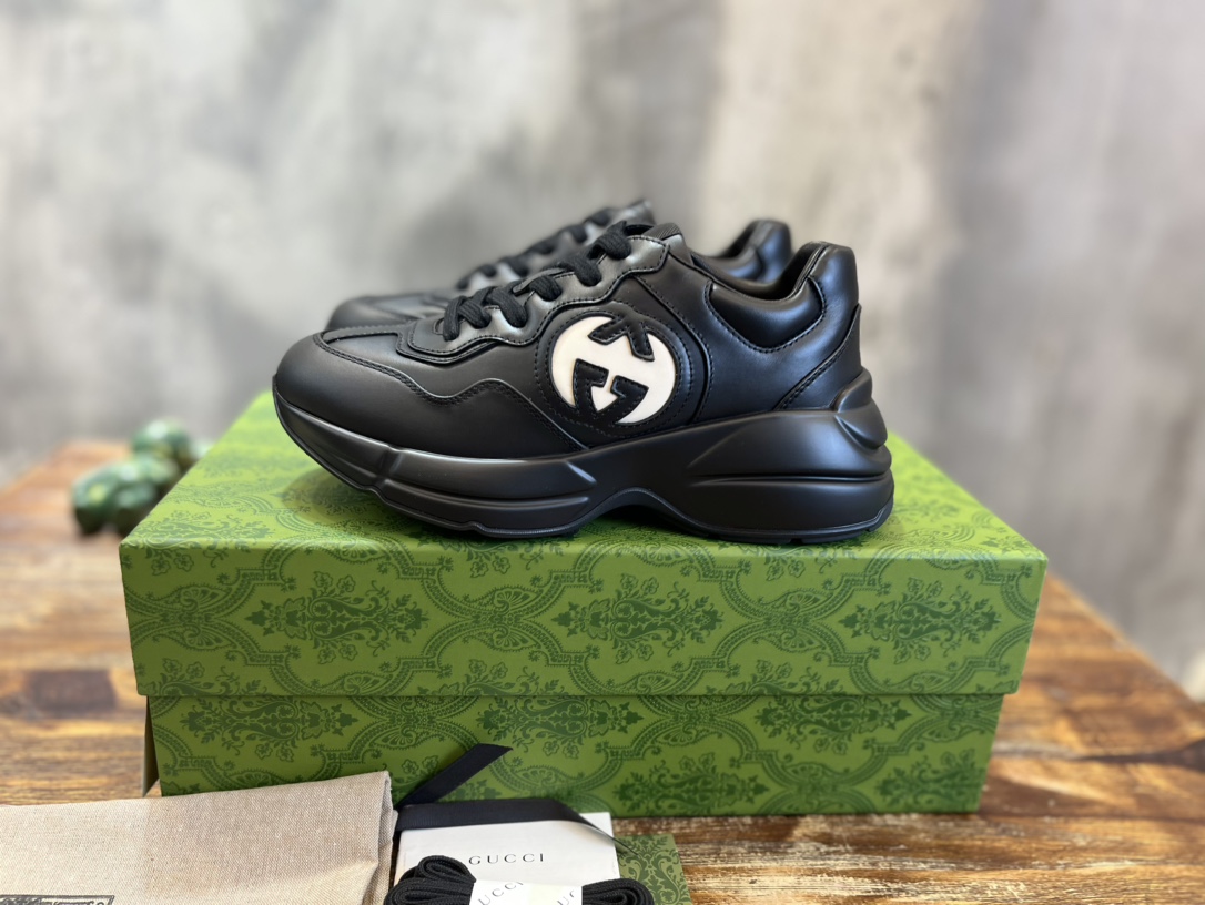 Gucci 2022新配色 莞产 代购渠道版本 Gucci Rhyton Vintage Trainer Sneaker